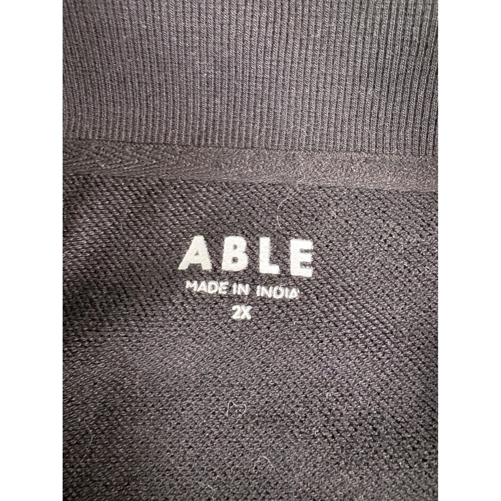 ABLE 1/4 Zip Pullover Sweatshirt Womens 2X Oversized Boxy Athleisure Lounge - Picture 3 of 7